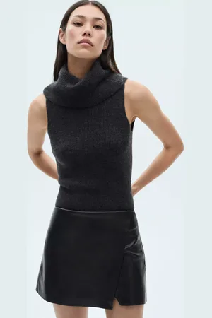 MANGO Candy Faux Leather Mini Skirt