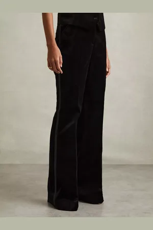Reiss Parisa Velvet Flared Suit Trousers