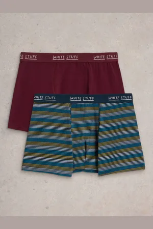 White Stuff Cotton Blend Trunks, Pack of 2
