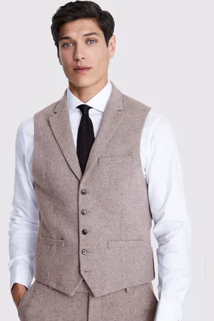 Moss Slim Fit Wool Blend Waistcoat