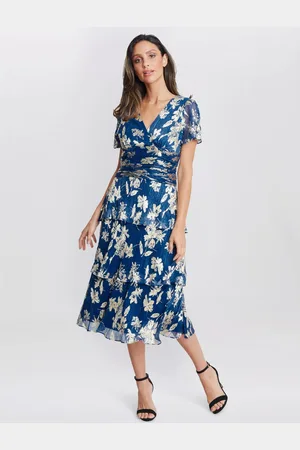 Gina Bacconi Simone Foil Print Dress