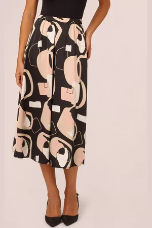 Adrianna Papell Printed Maxi A-Line Skirt
