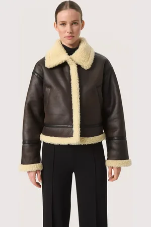 Soaked in Luxury Elora Faux Leather Aviator Jacket