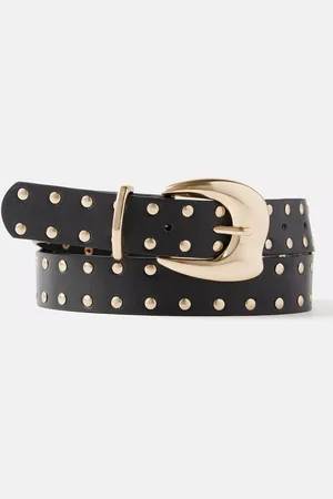 mint&berry Chunky Studded Leather Belt