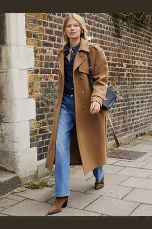 Baukjen Ingrid Belted Wool Rich Trench Coat