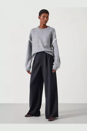 Hush Puppies Lya Wool Blend Wide Leg Trousers