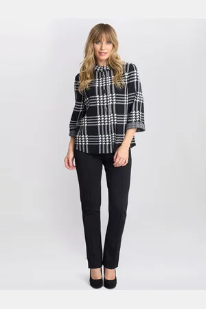 Gina Bacconi Shae Check Knitted Jacket