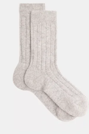 Hush Puppies Textured Cashmere Rich Socks, , One Size