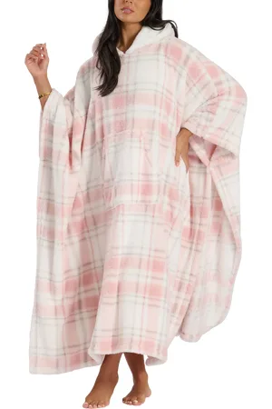 Loungeable Check Poncho, , One Size