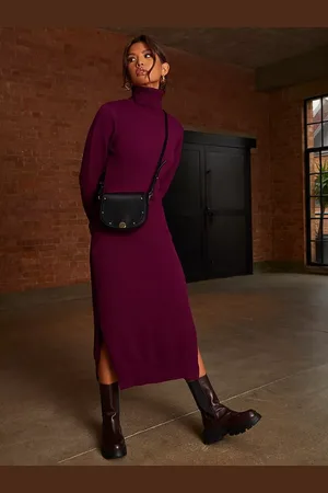 Chi Chi London Roll Neck Midi Jumper Dress
