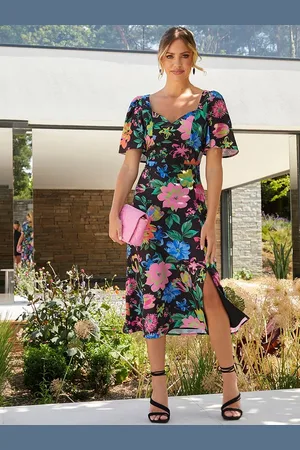 Chi Chi London Floral Midi Dress