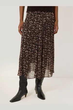 Jigsaw Abstract Leopard Midi Skirt
