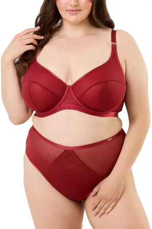 Oola Lingerie Soft Mesh High Apex Full Cup Plunge Bra