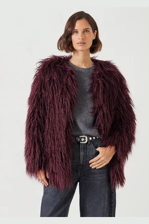 Hush Puppies Eleanor Long Pile Faux Fur Jacket