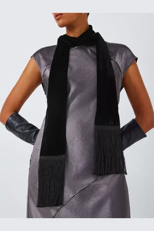 John Lewis Velvet Fringe Scarf