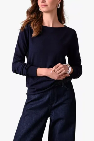 CELTIC & CO. Boat Neck Fine Knit Merino Wool Jumper