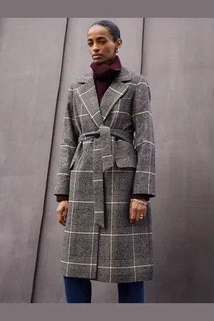 Baukjen Aye Wool Blend Check Coat