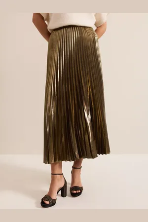 Phase Eight Dhalia Metallic Pleated Skirt