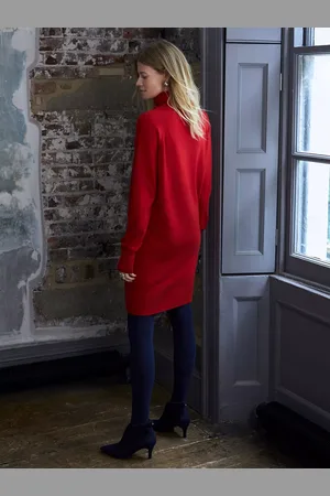 CELTIC & CO. Geelong Wool Roll Neck Jumper Dress
