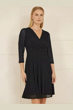 Yumi Spot Velour Skater Dress