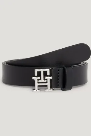 Tommy Hilfiger Logo Buckle Leather Belt