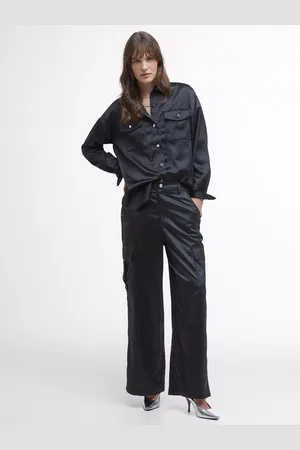 Barbour International Kaylee Wide Leg Satin Cargo Trousers