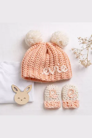 Wool Couture Personalised Baby Hat and Mittens Crochet Kit