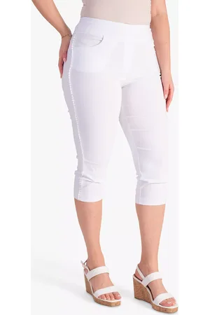 Chesca Circle Trim Capri Cropped Trousers
