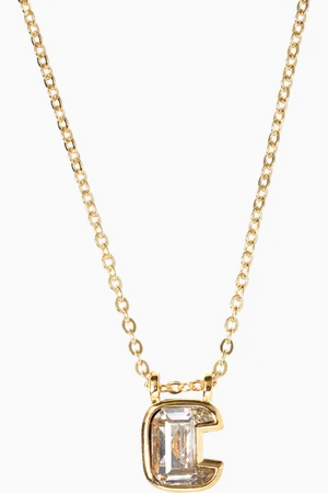 Eclectica Pre-Loved Refound Swarovski Crystal Letter Pendant Necklace, Dated Circa 1980s