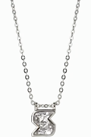 Eclectica Pre-Loved Refound Swarovski Crystal Letter Pendant Necklace, Dated Circa 1980s