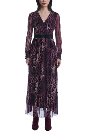 James Lakeland Leopard Print Tulle Maxi Dress