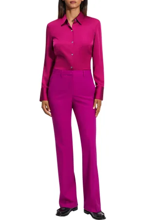 THEORY Wool Blend Slim Trousers