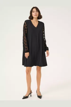 Kaffe Mille Lace Trim Cocktail Dress