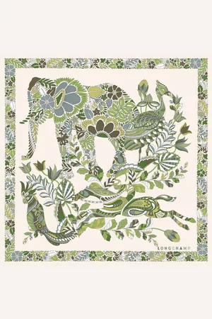 Longchamp Forêt Silk Square Scarf