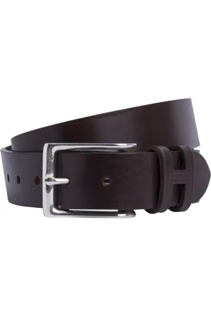 Hackett Leather Monogram Belt