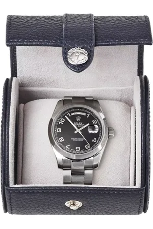 ASPINAL OF LONDON Pebble Leather Travel Watch Roll