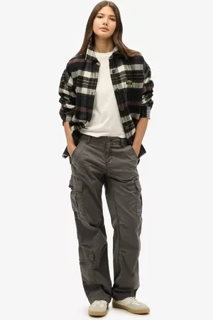 Superdry Low Rise Adjustable Cotton Blend Cargo Trousers