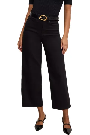 GOOD AMERICAN Good Waist Cropped Palazzo Jeans