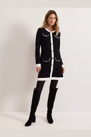 Phase Eight Jenny Colour Contrast Knit Dress