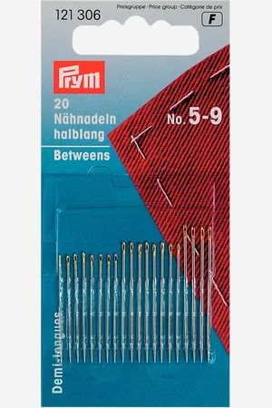 Prym Assorted Hand Sewing Needles, Sizes 5-9, Pack of 20