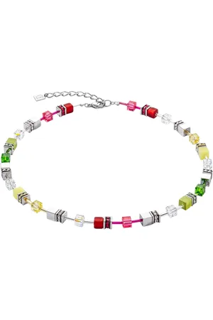 COEUR DE LION Crystal Cube Beaded Collar Necklace