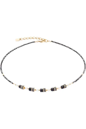 COEUR DE LION Swarovski Crystal and Faux Pearl Cube Collar Necklace