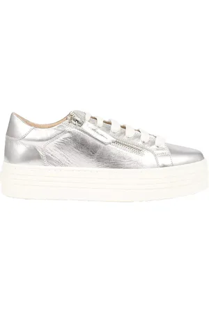 JONES BOOTMAKER Amaliada Leather Zip Detail Platform Trainers