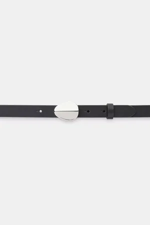 Whistles Oval Buckle Leather Belt