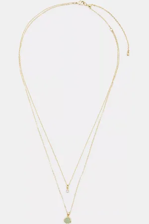 Hush Puppies Amelie Semi Precious Teardrop Pendant Layered Necklace