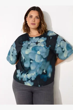 Live Unlimited London Curve Floral Print T-Shirt