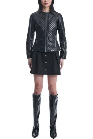 James Lakeland Leather Diamond Stitch Jacket