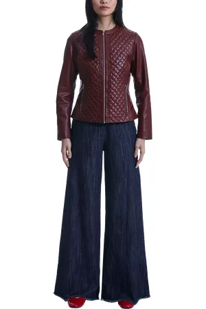 James Lakeland Leather Diamond Stitch Jacket