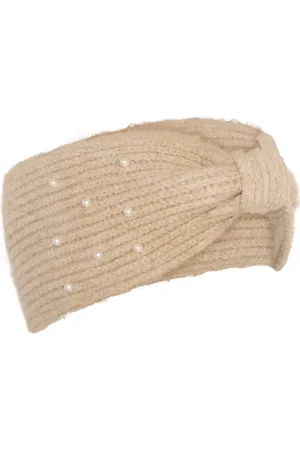 Kaffe Pearly Embellished Ribbed Headband