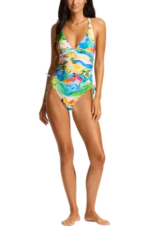 Seafolly South Pacific Swimsuit, Turquoise